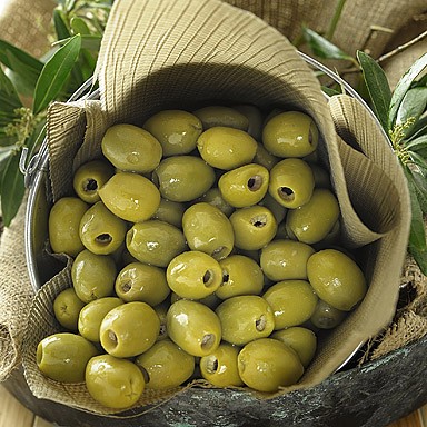 Green Pitted Olives